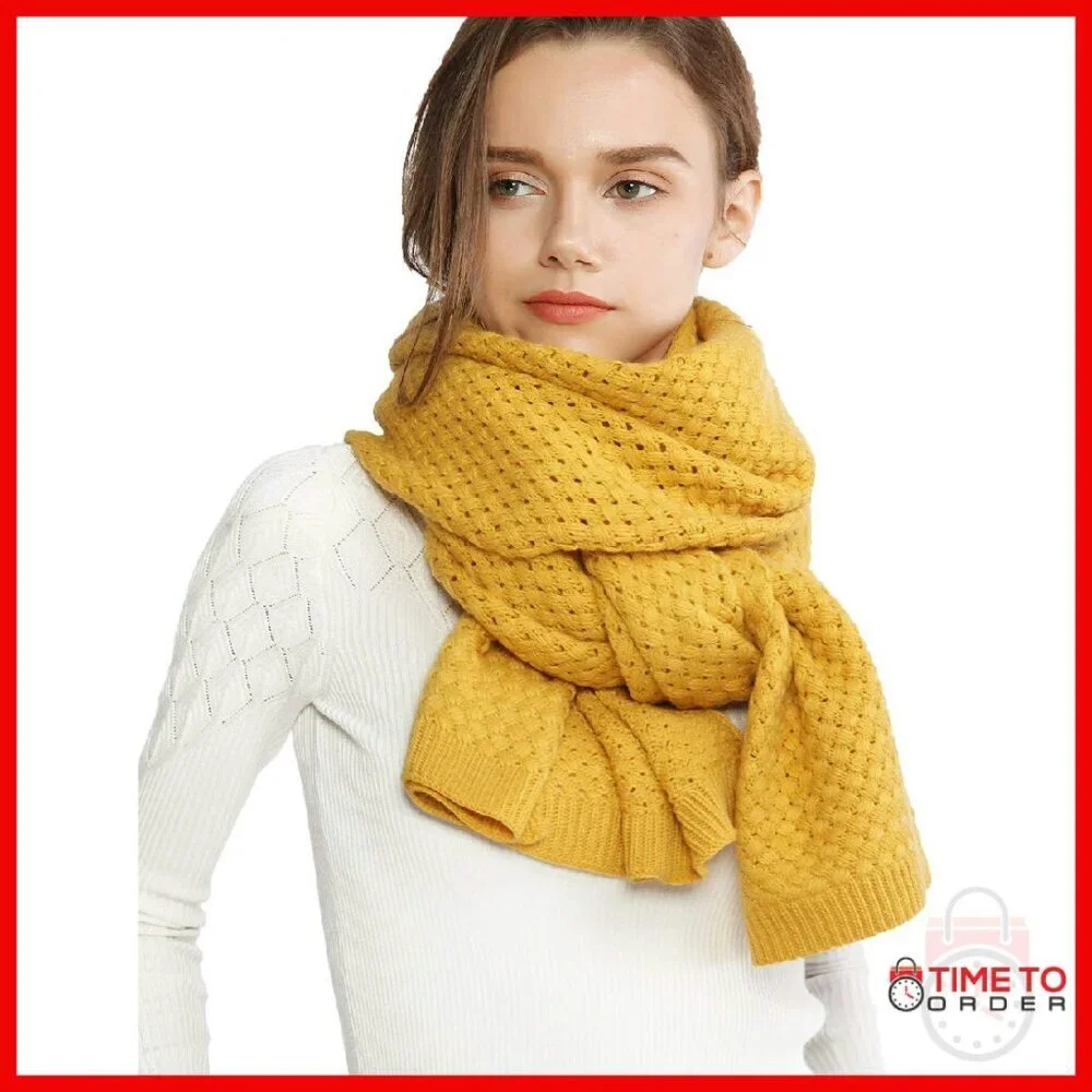 Chunky Knit Winter Scarf Oversized Warm Thick Long Scarf
